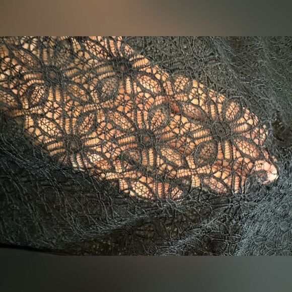 The Kooples Paris black Lace Top women’s M medium floral - Picture 2 of 3